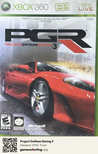 Project Gotham Racing 3 Xbox 360, NTSC box front
