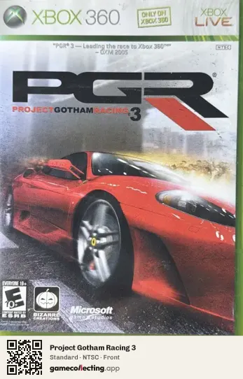 Project Gotham Racing 3 Xbox 360, NTSC box front