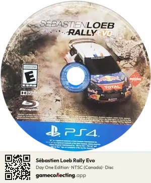 Sébastien Loeb Rally Evo PlayStation 4, NTSC disc