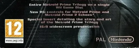 Metroid Prime Trilogy, the PEGI square on its front
