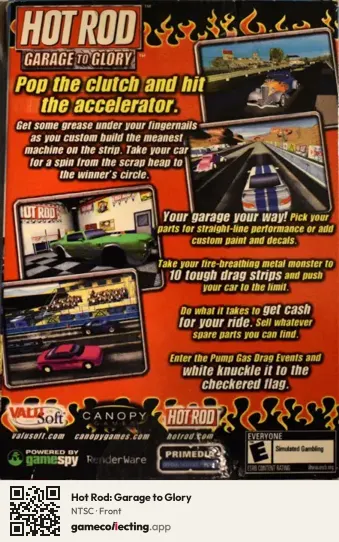 Hot Rod: Garage to Glory Computer, NTSC box front