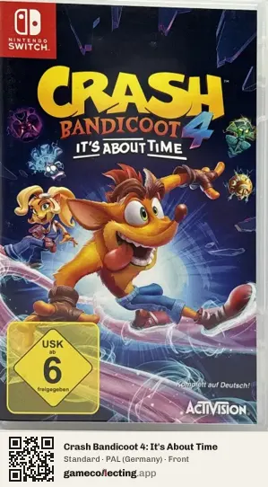 Crash Bandicoot 4: It's About Time Nintendo Switch, Germany box front