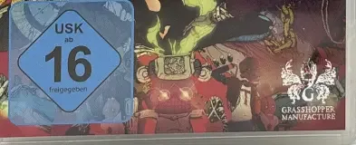 Travis Strikes Again: No More Heroes, the USK square on its front