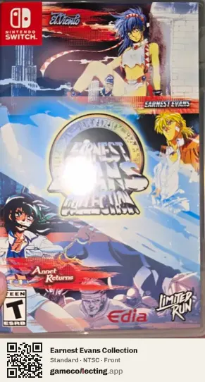 Earnest Evans Collection Nintendo Switch, NTSC box front