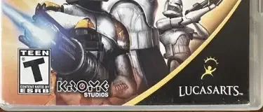 Star Wars: The Clone Wars: Republic Heroes, the ESRB box on its front