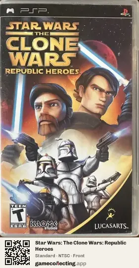 Star Wars: The Clone Wars: Republic Heroes PlayStation Portable, NTSC box front