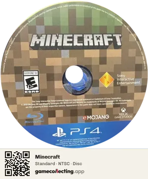 Minecraft PlayStation 4, NTSC disc