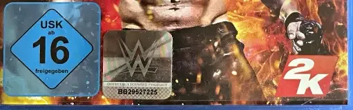 WWE 2K17, the USK square on its front