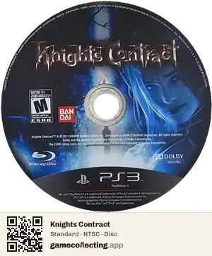Knights Contract PlayStation 3, NTSC disc