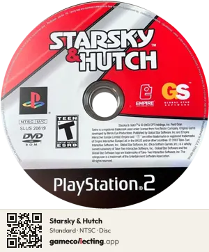 Starsky & Hutch PlayStation 2, NTSC disc