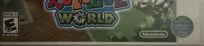 Pokémon Rumble World, the ESRB box on its front