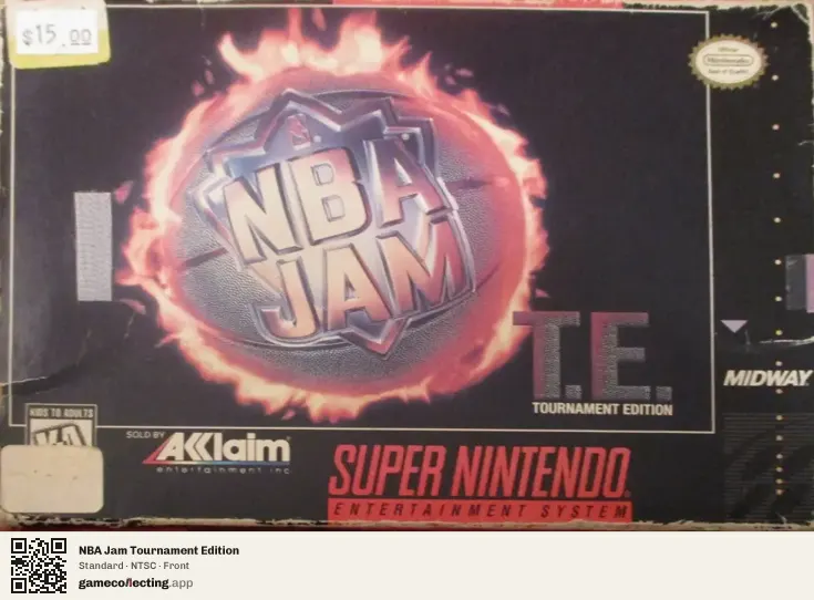 NBA Jam Tournament Edition Super Nintendo Entertainment System, NTSC box front