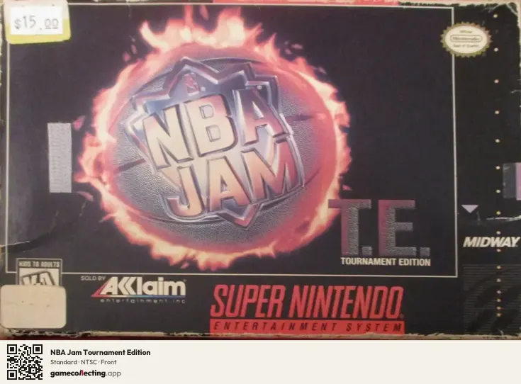 NBA Jam Tournament Edition Super Nintendo Entertainment System, NTSC box front