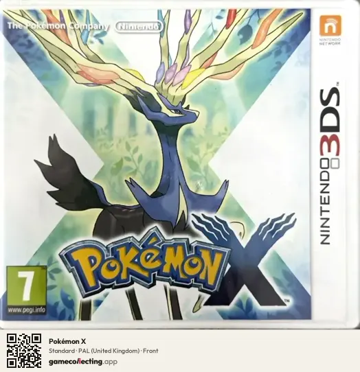 Pokémon X Nintendo 3DS, United Kingdom box front