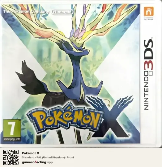 Pokémon X Nintendo 3DS, United Kingdom box front