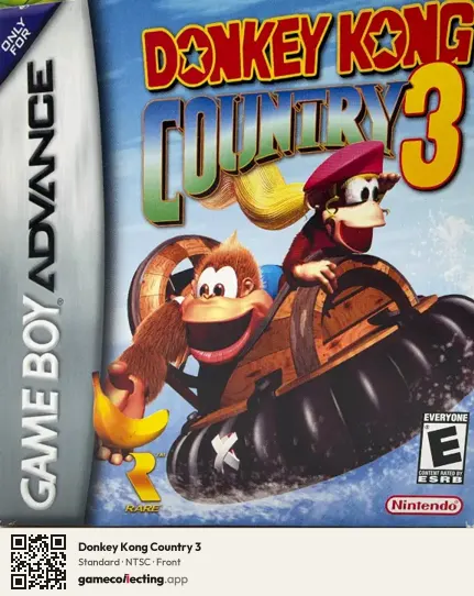 Donkey Kong Country 3 Game Boy Advance, NTSC box front