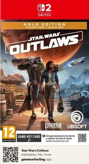 Star Wars Outlaws Nintendo Switch 2, PAL box front
