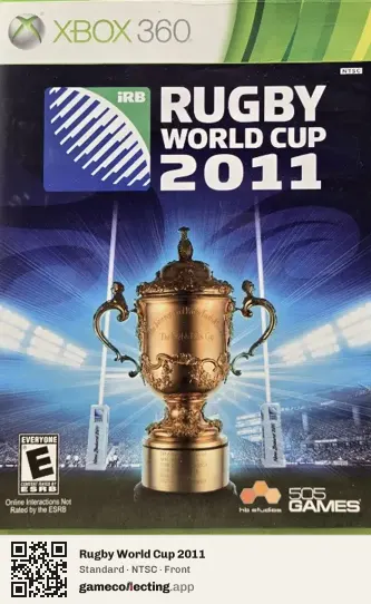 Rugby World Cup 2011 Xbox 360, NTSC box front