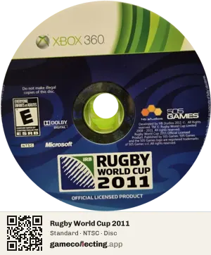 Rugby World Cup 2011 Xbox 360, NTSC disc