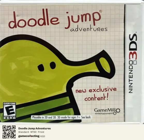 Doodle Jump Adventures Nintendo 3DS, NTSC box front