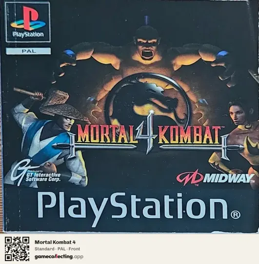 Mortal Kombat 4 PlayStation, PAL box front