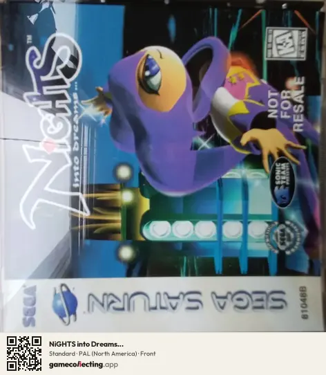 NiGHTS into Dreams... Sega Saturn, North America box front