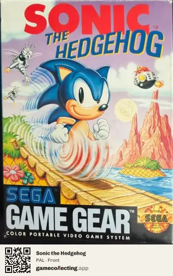 Sonic the Hedgehog Sega Game Gear, PAL box front