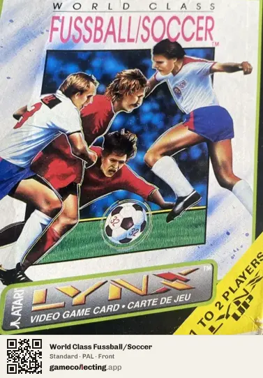 World Class Fussball/Soccer Atari Lynx, PAL box front
