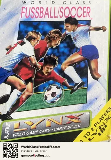 World Class Fussball/Soccer Atari Lynx, PAL box front