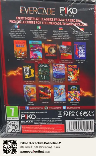 Piko Interactive Collection 2 Evercade, Germany box back