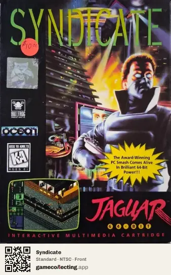 Syndicate Atari Jaguar, NTSC box front