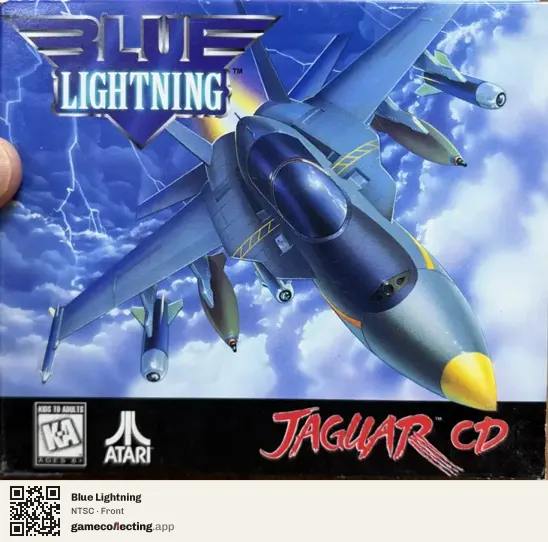 Blue Lightning Atari Jaguar CD, NTSC box front