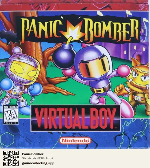 Panic Bomber Virtual Boy, NTSC box front