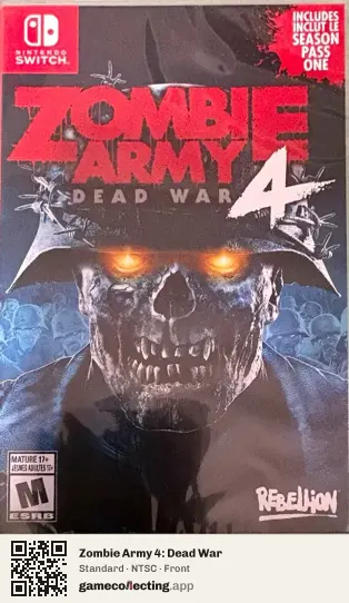 Zombie Army 4: Dead War Nintendo Switch, NTSC box front