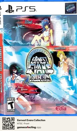 Earnest Evans Collection PlayStation 5, NTSC box front