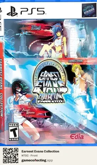 Earnest Evans Collection PlayStation 5, NTSC box front