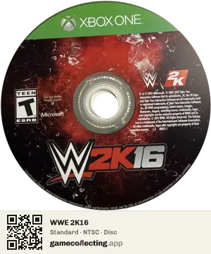 WWE 2K16 Xbox One, NTSC disc