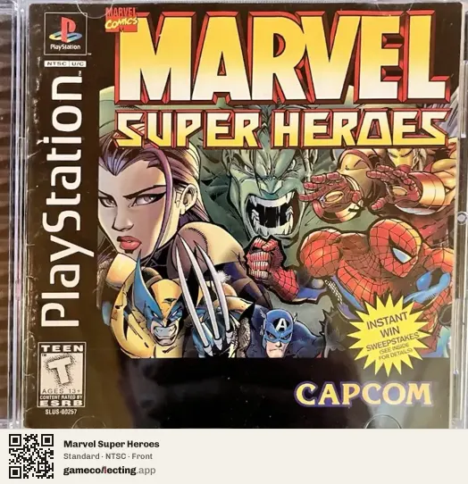 Marvel Super Heroes PlayStation, NTSC box front