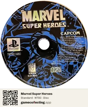 Marvel Super Heroes PlayStation, NTSC disc