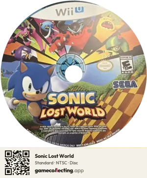 Sonic Lost World Nintendo Wii U, NTSC disc