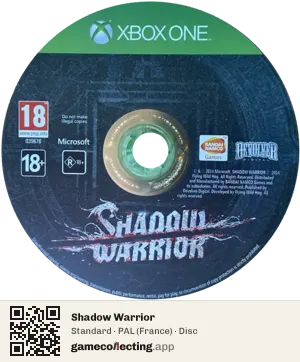 Shadow Warrior Xbox One, PAL disc