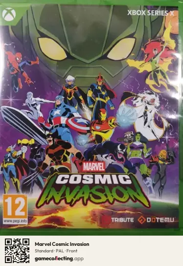 Marvel Cosmic Invasion Xbox Series X, PAL box front