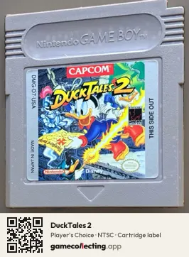 DuckTales 2 Game Boy, NTSC cartridge label