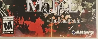 Collar x Malice: Unlimited, the ESRB box on its front