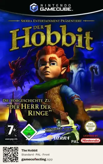 The Hobbit Nintendo GameCube, PAL box front