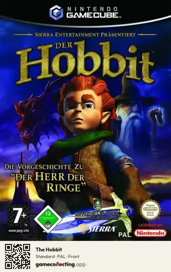 The Hobbit Nintendo GameCube, PAL box front