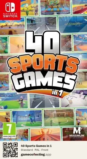 40 Sports Games in 1 Nintendo Switch, PAL box front