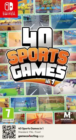 40 Sports Games in 1 Nintendo Switch, PAL box front