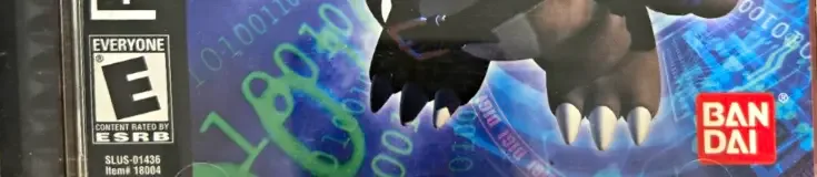 Digimon World 3, the ESRB box on its front
