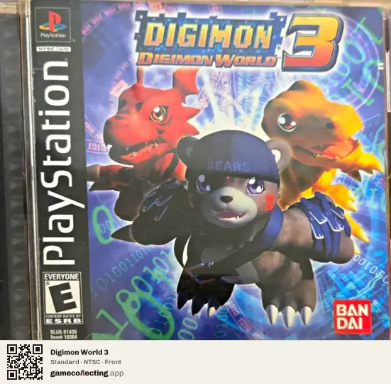 Digimon World 3 PlayStation, NTSC box front